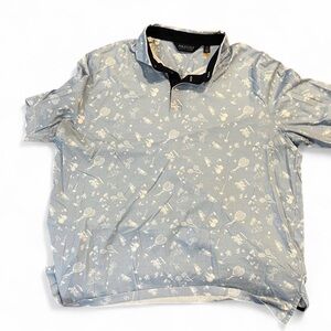 Polo by Ralph Lauren Light Blue Tennis-Motif Polo